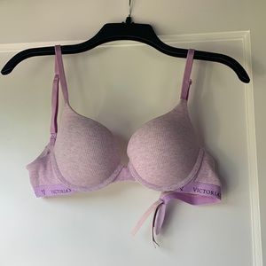 Purple ribbed Victoria secret bra